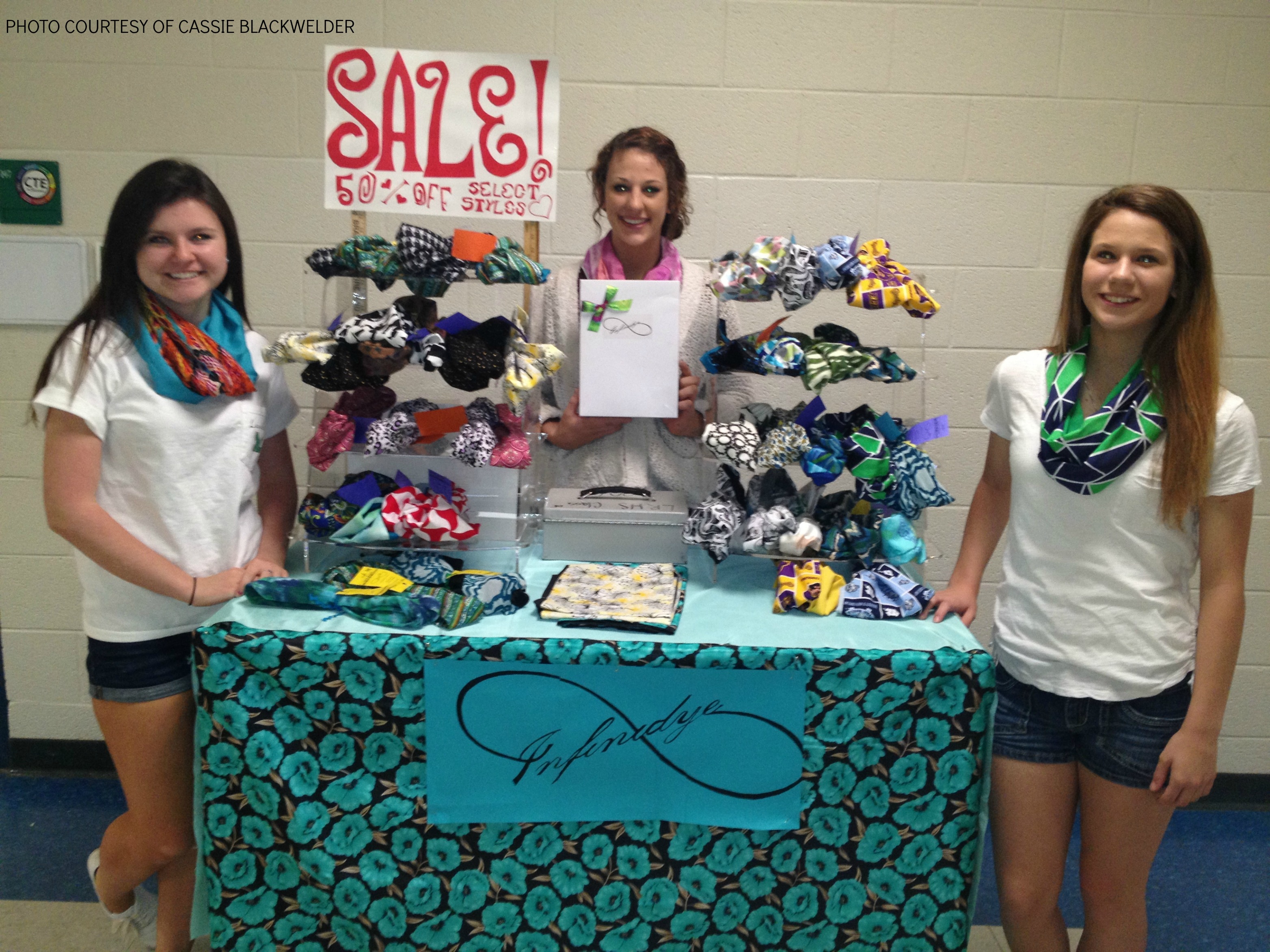 Infinidye scarves wrap up Leesville