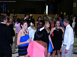 The Homecoming dance was held in Leesville's cafeteria. The unappealing music left many kids standing on the dance floor like a room full of third wheels. 