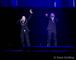 As shown on flickr courtesy of Gene Schilling, the show starts with two shouts. Amy and Fik-shun, winners of season 10 So You Think You Can Dance, rile up the crowd enthusiastically for the show. 
