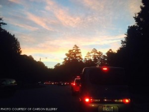 A common sight driving on O’Neal Road in the morning. Leesville Road High allows students with at least a limited provisional license to drive to school.