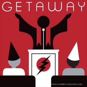 The cover art for Getaway was designed by artist Don Pendleton. Its social commentary can be considered controversial. 
