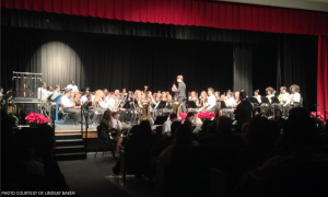 The Ninth Grade and Concert Band joined together and performed their Christmas concert with much exuberance and class. For the band’s final song, they were joined by the LRMS 8th Grade Band. 