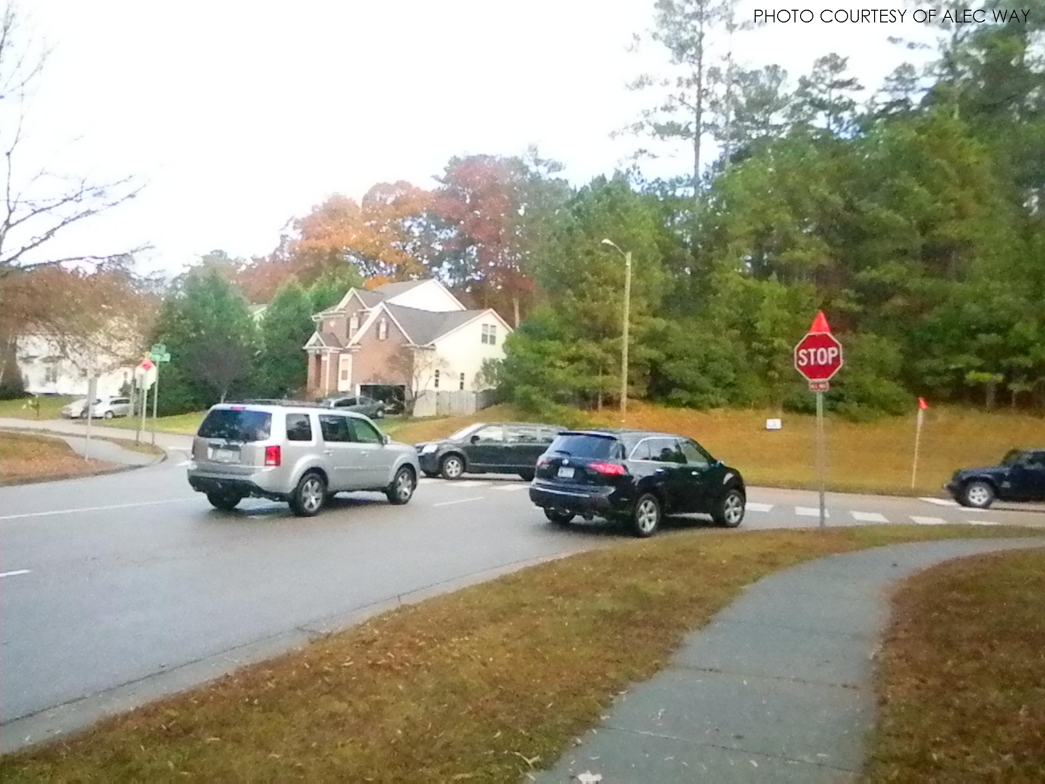 Pride Way 3-way stop: how about not