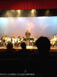 Mr. Stiles conducts both the string and chamber orchestras in their opening number, “I’m Shipping Up to Boston.” All orchestra members processed in dramatically, carrying their instruments.