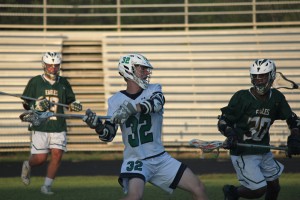 Leesville's Alex Shearer (#32) takes the shot that cut the deficit to 3-2 during the second quarter.