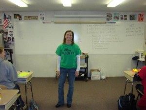 During her 18 years at Leesville, Ms. Engdahl has taught classes in both the trailers and in the main buildings. As of now, she teaches in the downstairs main building. (Photo courtesy of Michelle Engdahl.)