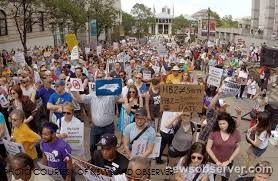 Students protest on Moral Monday