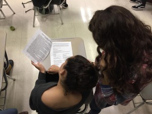 Students prepare for the musical with an audition workshop