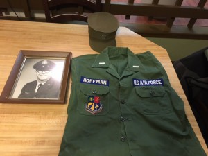 Next to Hoffman's picture lays the uniform he wore in Vietnam. (Photo courtesy of Matt Wiener).