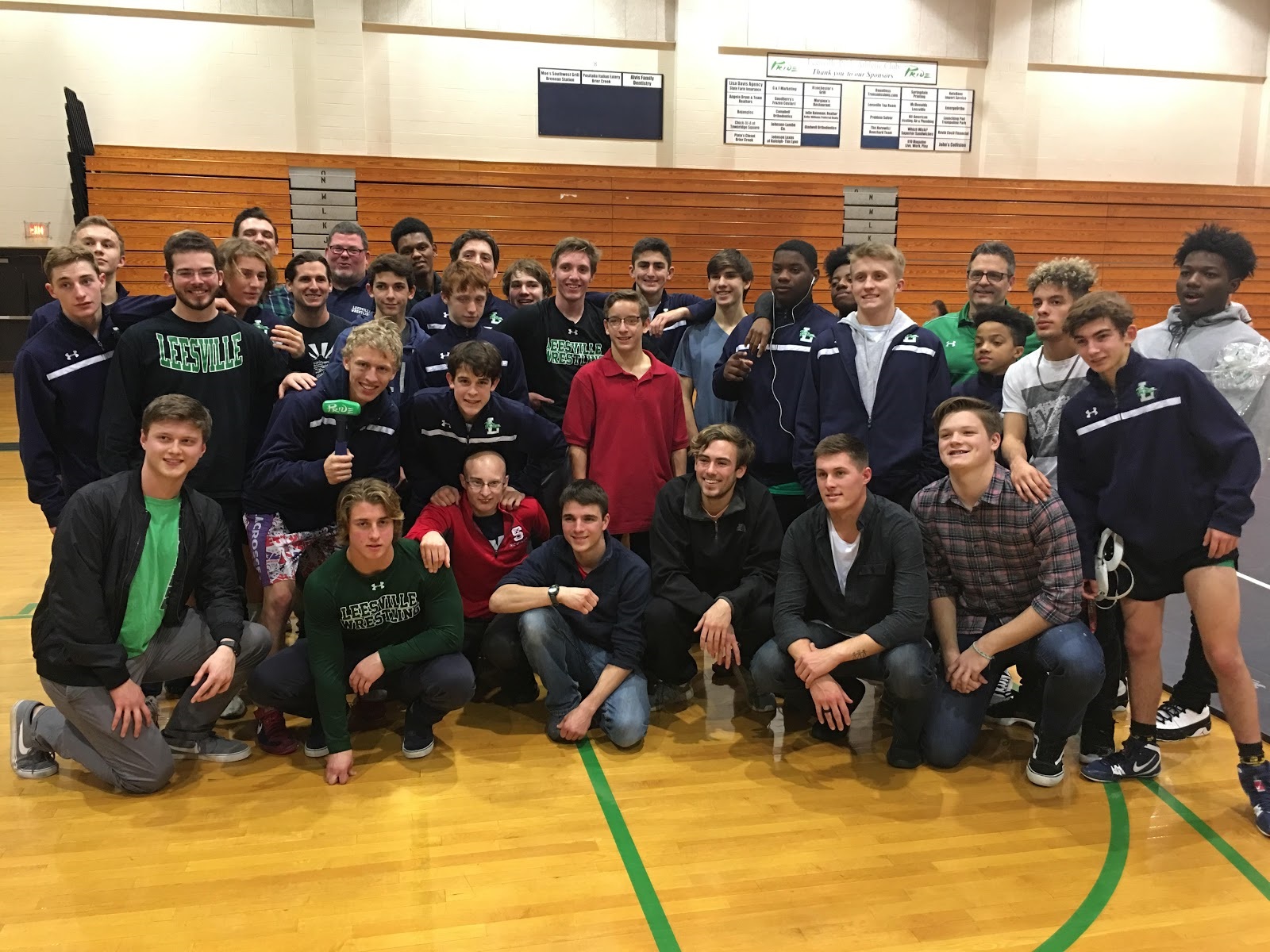 Wrestling tri-meet at Leesville