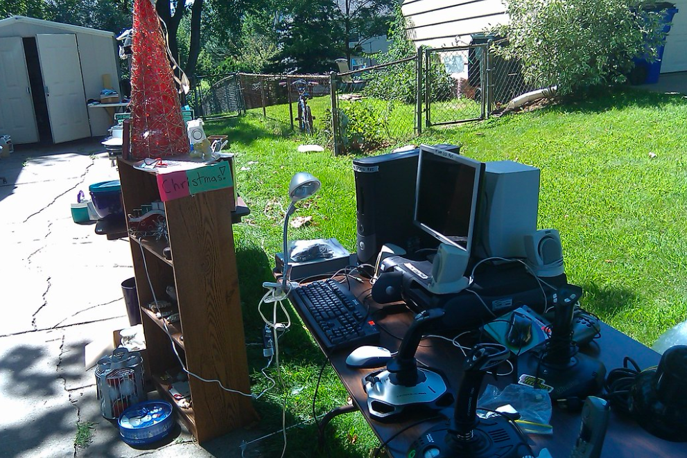 Local Boy Hosts Yard Sale, Says He’s Given Up
