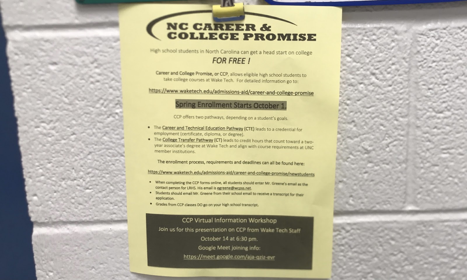 Dual Enrollment/College Career Promise