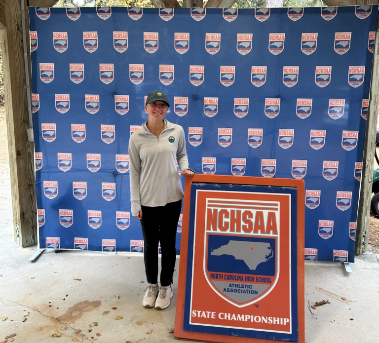 Paige Wilkinson represents Leesville’s golf team at the state championship